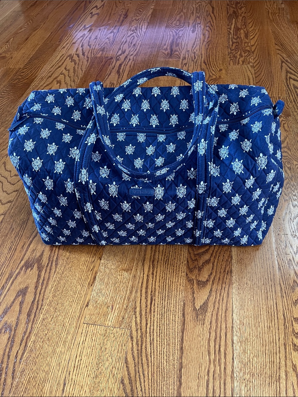Vera Bradley Navy Quilted Turtle Travel Duffle Bag